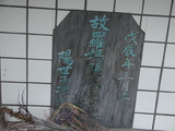 Tombstone of ù (LUO2) family at Taiwan, Hualianxian, Shoufengxiang, Xikoucun, Shoufengxiang dier gongmu, completely Seediq. The tombstone-ID is 10852; xWAὬA׶mAˤfA׶mĤGӡAɼwJڡAùmӸOC