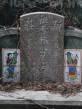 Tombstone of L (LIN2) family at Taiwan, Tainanxian, Shanshangxiang, Shanshangcun. The tombstone-ID is 1390; xWAxnAsWmAsWALmӸOC