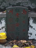 Tombstone of  (LI3) family at Taiwan, Tainanxian, Shanshangxiang, Shanshangcun. The tombstone-ID is 1475; xWAxnAsWmAsWAmӸOC