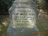 Tombstone of a person named HECHT. This tombstone has been found at Taiwan, Taibeixian, Danshuizhen, graveyard of Makai, his family and friends and European foreigners.. The tombstone-ID is 10989; 「HECHT」姓之墓碑在台灣，台北縣，淡水鎮，馬偕及其他外國人的墓。