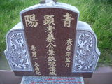 Tombstone of  (CAI4) family at Taiwan, Yunlinxian, Tukuzhen, Tukucun, south of village, west of 145. The tombstone-ID is 11555; xWALAgwAgwAlnBٹD145HAmӸOC