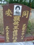 Tombstone of  (WANG2) family at Taiwan, Zhanghuaxian, Tianweixiang, both sides of Zhang141. The tombstone-ID is 11801; xWAƿAЧmA141DǡAmӸOC