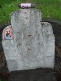 Tombstone of  (WANG2) family at Taiwan, Taidongxian, Guanshanzhen, Guanshan. The tombstone-ID is 13605; xWAxFAsAsAmӸOC