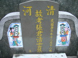 Tombstone of i (ZHANG1) family at Taiwan, Pingdongxian, Jiuruxiang, west of highway 3. The tombstone-ID is 2280; xWA̪FAEpmAx3AimӸOC