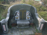Tombstone of  (CHEN2) family at Taiwan, Gaoxiongxian, Qiaotouxiang, Kezailiao, center of village. The tombstone-ID is 13998; xWAAYmAHJdAlAmӸOC