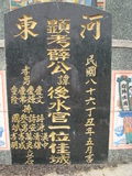 Tombstone of  (XUE1) family at Taiwan, Gaoxiongxian, Tianliaoxiang, Gutingcun, near highway to Qishan. The tombstone-ID is 186; xWAAмdmAjFA񩹺XsAmӸOC