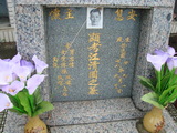 Tombstone of  (JIANG1) family at Taiwan, Gaoxiongxian, Yonganxiang, Christian cemetery. The tombstone-ID is 2443; xWAAæwmAйӶAmӸOC