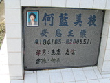 Tombstone of  (HE2) family at Taiwan, Gaoxiongxian, Yonganxiang, Christian cemetery. The tombstone-ID is 2482; xWAAæwmAйӶAmӸOC