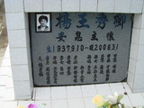 Tombstone of  (YANG2) family at Taiwan, Gaoxiongxian, Yonganxiang, Christian cemetery. The tombstone-ID is 2492; xWAAæwmAйӶAmӸOC