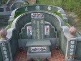 Tombstone of  (CHEN2) family at Taiwan, Gaoxiongxian, Dashexiang, Guanyinshan. The tombstone-ID is 18186; xWAAjmA[sAmӸOC