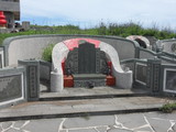 Tombstone of  (CAI4) family at Taiwan, Penghuxian, Magongshi, near military hospital. The tombstone-ID is 21328; xWA򿤡AAax|AmӸOC