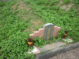 Tombstone of i (ZHANG1) family at Taiwan, Taoyuanxian, Longtanxiang, Public Graveyards with Linguta. The tombstone-ID is 23472; xWA鿤AsmAF𪺤ӡAimӸOC