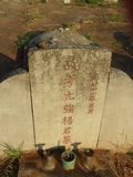 Tombstone of  (YANG2) family at Taiwan, Jinmenxian, Jinningxiang, Jincheng graveyard behind Jinjiu Gongsi. The tombstone-ID is 23696; xWAAmAӶAbsqAmӸOC