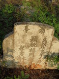 Tombstone of  (YANG2) family at Taiwan, Jinmenxian, Jinningxiang, Jincheng graveyard behind Jinjiu Gongsi. The tombstone-ID is 23787; xWAAmAӶAbsqAmӸOC