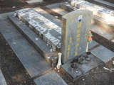 Tombstone of L (LIN2) family at Taiwan, Jinmenxian, Lieyuxiang, Lieyu Public Graveyard. The tombstone-ID is 25073; xWAAPmAPӡALmӸOC