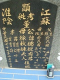 Tombstone of  (DONG3) family at Taiwan, Tainanshi, Nanqu, Tongpanqian Cemetery. The tombstone-ID is 4484; xWAxnALLAmӸOC