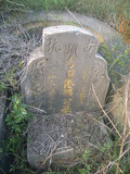 Tombstone of Q (ZOU2) family at Taiwan, Yunlinxian, Gukengxiang, south of village, near Wenxuelu. The tombstone-ID is 28325; xWALAj|mAnAǸAQmӸOC