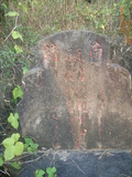 Tombstone of  (HAN2) family at Taiwan, Yunlinxian, Gukengxiang, south of village, near Wenxuelu. The tombstone-ID is 28242; xWALAj|mAnAǸAmӸOC