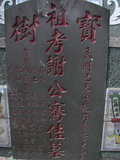Tombstone of  (XIE4) family at Taiwan, Gaoxiongxian, Luzhuxiang, Zhuhu, east of Highway 17. The tombstone-ID is 331; xWAA˶mA˺Ax17FA©mӸOC