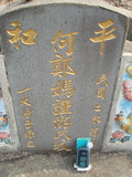 Tombstone of G (ZHENG4) family at Taiwan, Jiayixian, Minxiong, near Highway 1Taiwan. The tombstone-ID is 3850; xWAŸqAAx1uAGmӸOC