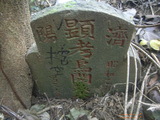 Tombstone of  (CAI4) family at Taiwan, Taibeishi, Daanqu, Daan 9th and Guting 10th public graveyard. The tombstone-ID is 28531; xWAx_AjwϡAjwϲĤEөMjFϲĤQӡAmӸOC