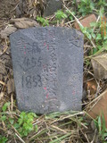 Tombstone of \ (XU3) family at Taiwan, Taibeishi, Daanqu, Daan 9th and Guting 10th public graveyard. The tombstone-ID is 28567; xWAx_AjwϡAjwϲĤEөMjFϲĤQӡA\mӸOC