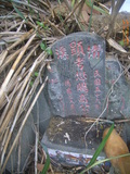 Tombstone of  (GAO1) family at Taiwan, Taibeishi, Daanqu, Daan 9th and Guting 10th public graveyard. The tombstone-ID is 28586; xWAx_AjwϡAjwϲĤEөMjFϲĤQӡAmӸOC