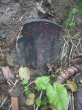 Tombstone of  (HUANG2) family at Taiwan, Taibeishi, Daanqu, Daan 9th and Guting 10th public graveyard. The tombstone-ID is 28615; xWAx_AjwϡAjwϲĤEөMjFϲĤQӡAmӸOC