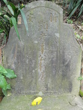 Tombstone of d (GU1) family at Taiwan, Taibeixian, Xizhishi, Xizhi 7th public graveyard. The tombstone-ID is 29890; xWAx_AAĤCӡAdmӸOC