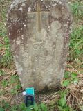 Tombstone of  (TANG1) family at Taiwan, Jiayixian, Alishanxiang, Laiji, located between settling 1 and 2, not visible from the road. The tombstone-ID is 4279; xWAŸqAsmAӦNAbĤ@MĤGӧAqWOݤAmӸOC