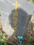 Tombstone of  (YANG2) family at Taiwan, Jiayixian, Alishanxiang, Laiji, located between settling 1 and 2, not visible from the road. The tombstone-ID is 4308; xWAŸqAsmAӦNAbĤ@MĤGӧAqWOݤAmӸOC