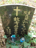 Tombstone of  (ZHUANG1) family at Taiwan, Jiayixian, Alishanxiang, Laiji, located between settling 1 and 2, not visible from the road. The tombstone-ID is 4364; xWAŸqAsmAӦNAbĤ@MĤGӧAqWOݤAmӸOC