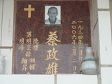 Tombstone of  (CAI4) family at Taiwan, Tainanshi, Nanqu, Protestant Cementary. The tombstone-ID is 4739; xWAxnAзsйӶAmӸOC