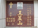 Tombstone of  (WANG2) family at Taiwan, Tainanshi, Nanqu, Protestant Cementary. The tombstone-ID is 4861; xWAxnAзsйӶAmӸOC