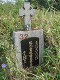 Tombstone of  (YANG2) family at Taiwan, Yunlinxian, Douliushi, old cemetery downtown. The tombstone-ID is 9501; xWALA椻AߥjӶAmӸOC