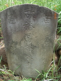 Tombstone of L (LIN2) family at Taiwan, Miaolishi, second public graveyard. The tombstone-ID is 7821; xWA]ߥAĤGӡALmӸOC