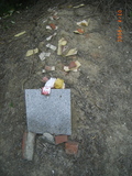 Tombstone of unnamed person at Taiwan, Tainanxian, Beimenxiang, Beimencun, public graveyard, east of village, north of Highway 171. The tombstone-ID is 8217. ; xWAxnA_mA_AlFB171D_誺@BӡALW󤧹ӸO
