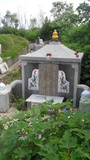 Tombstone of J (HOU2) family at Taiwan, Tainanxian, Beimenxiang, Beimencun, public graveyard, east of village, north of Highway 171. The tombstone-ID is 21390; xWAxnA_mA_AlFB171D_誺@BӡAJmӸOC