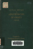 Annual report on administration of Chosen 1929-30