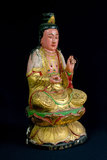 品名:觀音雕像(0000002055)英文名:Wood Carved Kuan Yin