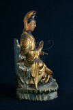 品名:觀音雕像(0000003736)英文名:Wood Carved Kuan Yin