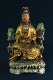 品名:觀音雕像(0000003736)英文名:Wood Carved Kuan Yin