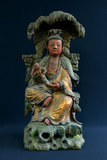 品名:觀音雕像(1992002033)英文名:Wood Carved Kuan Yin