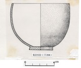 遺物拓片:瓷杯（遺物編號：R023522）拓片