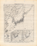 地圖名稱:日本雨量、等温縣、海流圖