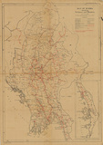 地圖名稱:Map of Burma showing Divisions and Districts